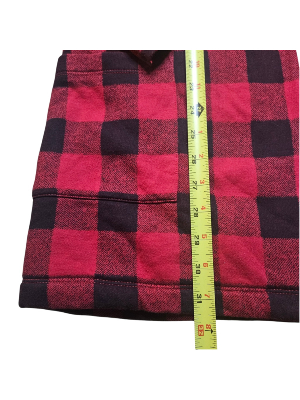 Eddie Bauer Small Red Black Buffalo Plaid Sherpa Cardigan - Picture 7 of 7
